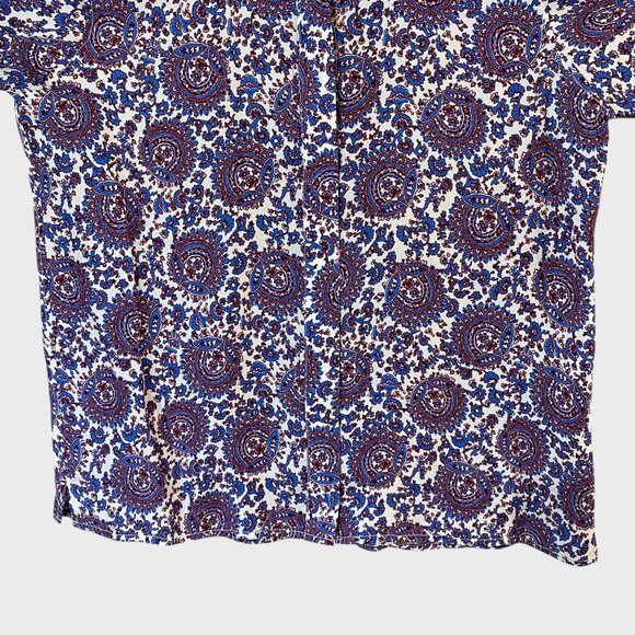 J.Crew Drapey Cupro-Blend Hidden Button-Up Shirt Purple Women's 8 Classic-Fit - Picture 6 of 12